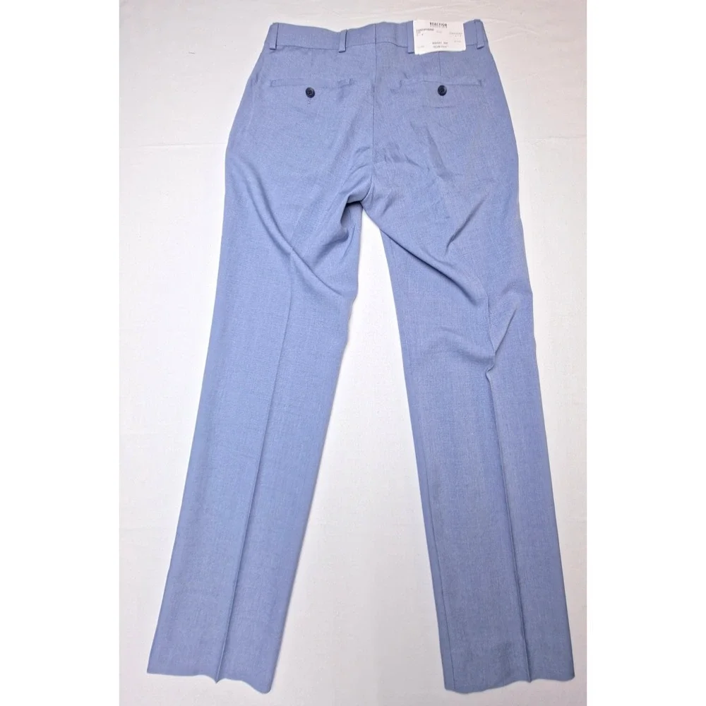 Kenneth‎ Cole reaction 2 Piece Suit Mens 36S Pants 29W Light Blue Quiet Luxury